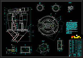 高效转子式选粉机CAD机械图纸