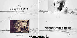 粒子海洋中简洁的图文内容展示AE模板