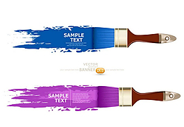 刷子刷矢量图形素材