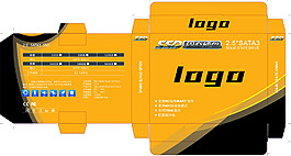 ssd硬盘包装盒矢量电子产品