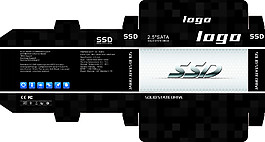 ssd硬盘包装盒矢量电子产品