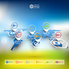 世界地图商务信息图