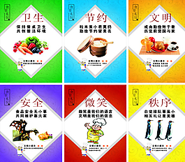 餐厅规章展板图片