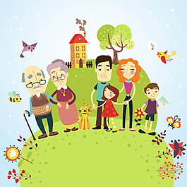 快乐的一家人图片