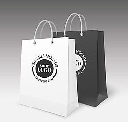 创意购物纸袋矢量素材下载