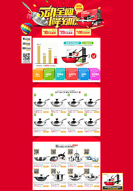淘宝厨房锅具促销活动海报