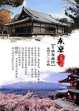 东京旅游海报模板