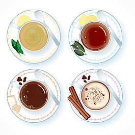 咖啡与茶矢量