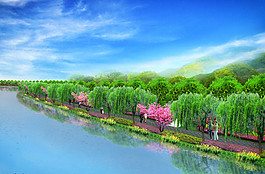 河道效果图图片