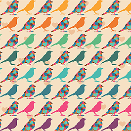 小鸟多彩彩色设计图片