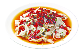 酸汤浇油鱼片图片