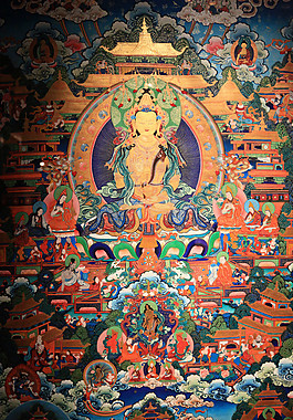 青海藏文化馆壁画图片