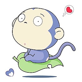 可爱萌卡通猴子