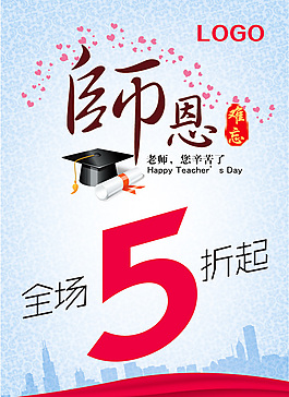 感怀师恩PSD分层