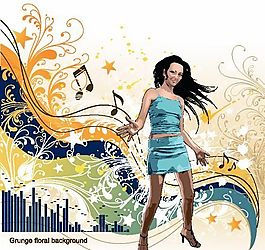 欧美风格人物剪影 矢量AI_0179