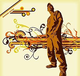 欧美风格人物剪影 矢量EPS_146