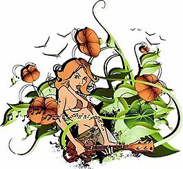 欧美风格人物剪影 矢量EPS_143