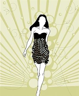 欧美风格人物剪影 矢量EPS_136