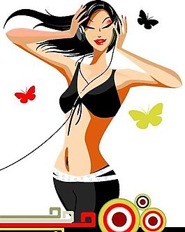 欧美风格人物剪影 矢量EPS_112