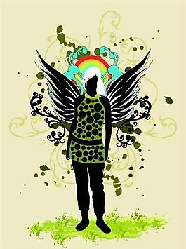 欧美风格人物剪影 矢量EPS_079