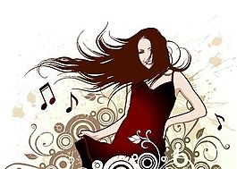 欧美风格人物剪影 矢量EPS_049