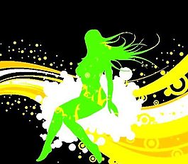 欧美风格人物剪影 矢量EPS_039