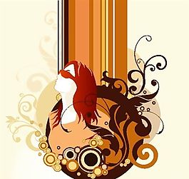 欧美风格人物剪影 矢量EPS_035