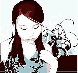 欧美风格人物剪影 矢量EPS_031