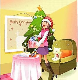 情人世界 两人世界 圣诞节 矢量 EPS_43