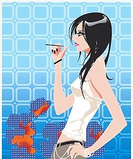 时尚女性 矢量人物 EPS_1