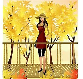 时尚女性 浪漫生活 矢量人物 AI_15