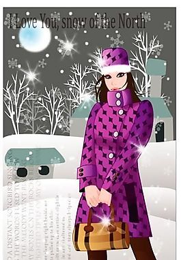 时尚女性 节日装扮 矢量人物 AI_62