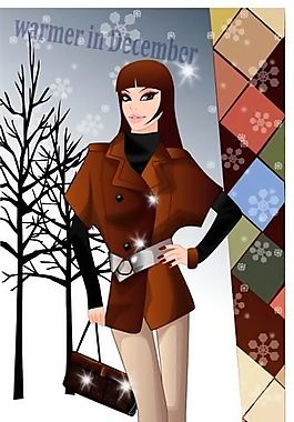 时尚女性 节日装扮 矢量人物 AI_31