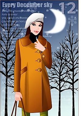 时尚女性 节日装扮 矢量人物 AI_23