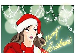 时尚女性 节日装扮 矢量人物 AI_17