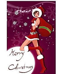 时尚女性 节日装扮 矢量人物 AI_01