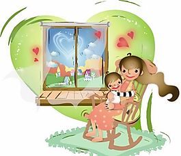 欢乐家庭 家庭生活 矢量 AI_026