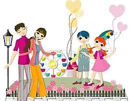 欢乐家庭 家庭生活 矢量 EPS_146