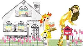 欢乐家庭 家庭生活 矢量 EPS_120