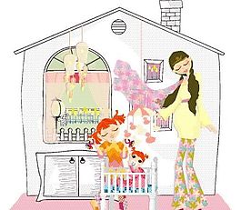 欢乐家庭 家庭生活 矢量 EPS_114