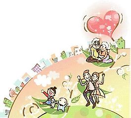 欢乐家庭 家庭生活 矢量 EPS_086