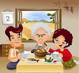 欢乐家庭 家庭生活 矢量 EPS_025