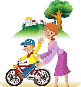 欢乐家庭 家庭生活 矢量 EPS_009