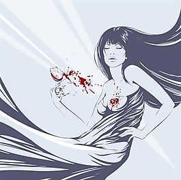 外国女性插画矢量素材 ai格式_01