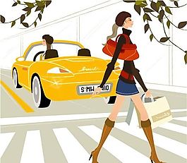 城市爱情生活矢量素材 ai格式_02