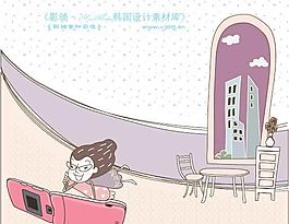简单生活插画  矢量人物 AI_0090