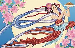 嫦娥 神话人物 矢量 AI_0004