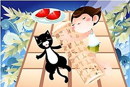 漫画儿童 卡通儿童 矢量 AI格式_0662