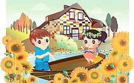 漫画儿童 卡通儿童 矢量 AI格式_0108