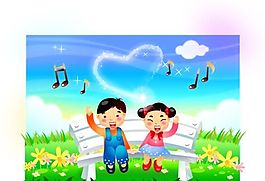 漫画儿童 卡通儿童 矢量 AI格式_0096
